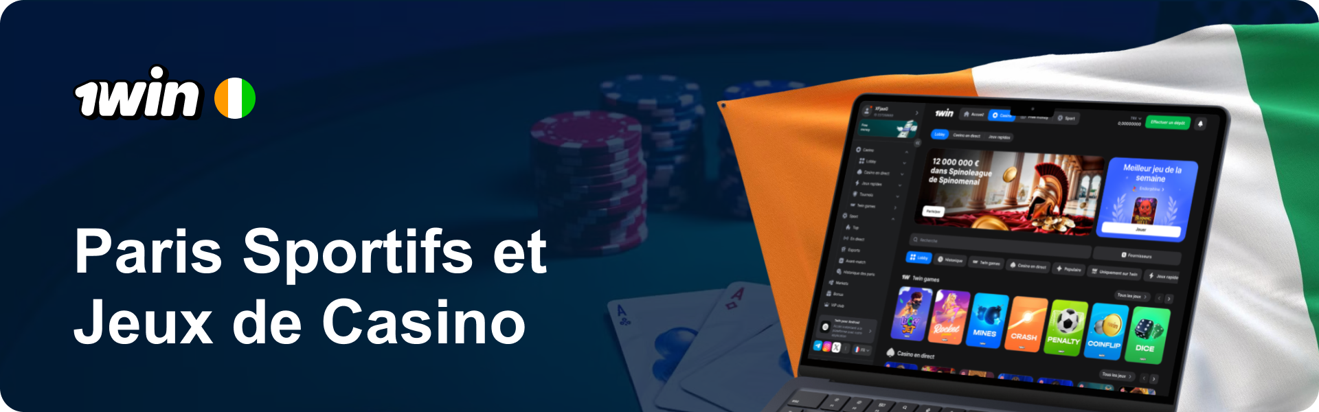 1Win en Côte d’Ivoire : Paris Sportifs et Jeux de Casino
